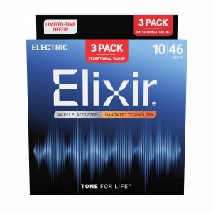 Elixir 16567 Nanoweb 10-46 3-pak struny elektryczne