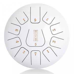 Hluru-Wangyou THF11-6 White Tongue Drum 11 notes 6