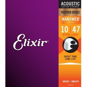 Elixir NanoWeb Phosphor Bronze Extra Light 10-47