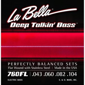 La Bella 760FL 43-104 struny stalowe szlify do basu