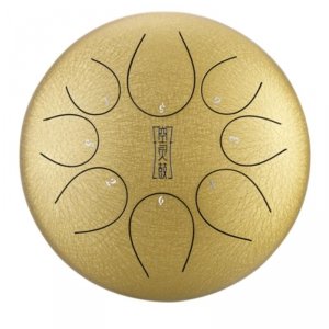 Hluru TY8-12-Gold Round tongue drum 12 8 ton