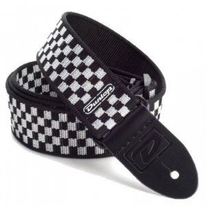 Dunlop D38-31BK Pasek Gitarowy B&W Check