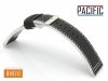 PACIFIC 24 mm pasek skórzany W40 czarny białe szycie