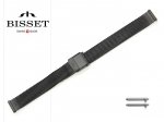 BISSET 12 mm bransoleta stalowa mesh BM101 czarna