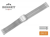 BISSET 16 mm bransoleta stalowa mesh BM103 srebrna 