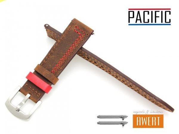 PACIFIC 22 mm pasek skórzany W73 brązowy W73-7RE-22