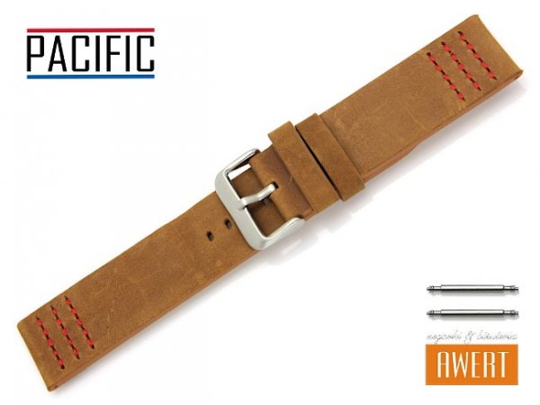 PACIFIC 20 mm pasek skórzany W39A brązowy W39A-5RE-22
