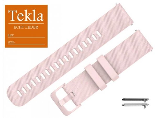 TEKLA 20 mm pasek silikonowy PG23 różowo-biały PG23-57-20