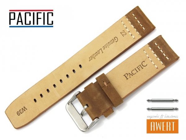 PACIFIC 20 mm pasek skórzany W39A brązowy W39A-5RE-22