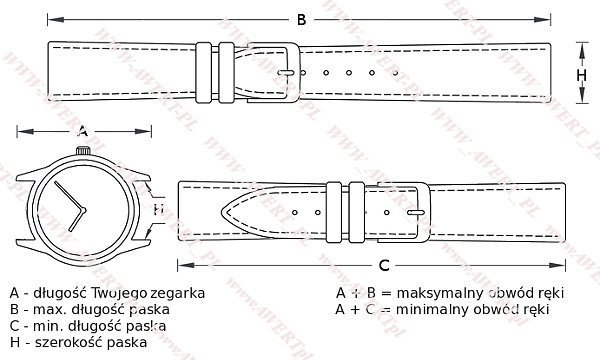 Q&amp;Q M141-003 M144 M140 M142 oryginalny pasek 20 mm