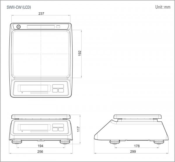 Waga CAS SW-II 15W LCD IP68 – wodoodporna waga z legalizacją