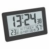 TFA 60.2557.01 zegar elektroniczny ścienny biurowy sterowany radiowo z termometrem i higrometrem podświetlany