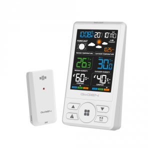 GoGEN ME 1250W– stacja meteorologiczna z czujnikiem zewnętrznym, biała