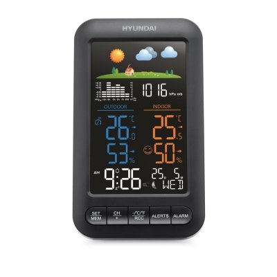 Hyundai WS 5110 – stacja meteorologiczna z czujnikiem zewnętrznym i DCF