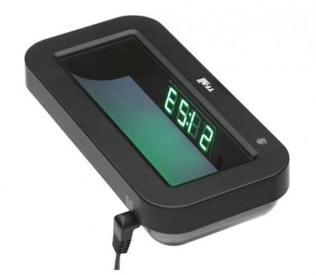 TFA 60.5009.05 budzik biurkowy HOLO CLOCK zegarek elektroniczny LED 3D z termometrem sterowany radiowo, czerwone cyfry