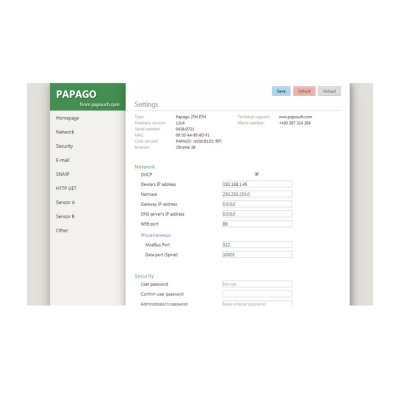 Papouch PAPAGO Meteo WIFI moduł pomiarowy internetowy wieloparametrowy  Modbus TCP
