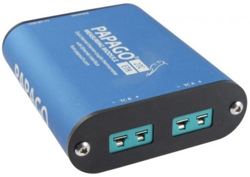 Papouch 2TC_ETH PAPAGO moduł pomiarowy internetowy dwukanałowy zasilanie PoE, termoprara K, Modbus TCP, Ethernet, LAN, IP