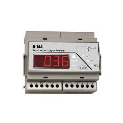 A-Ster A-144-R wiatromierz sygnalizacyjny anemometr rejestrator wiatru alarmowy