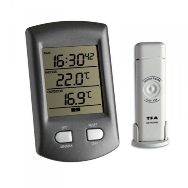 TFA 30.3034.10 RATIO termometr bezprzewodowy z czujnikiem zewnętrznym - ZE ZWROTU