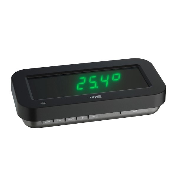 TFA 60.5009 budzik biurkowy HOLO CLOCK zegarek elektroniczny LED 3D z termometrem sterowany radiowo