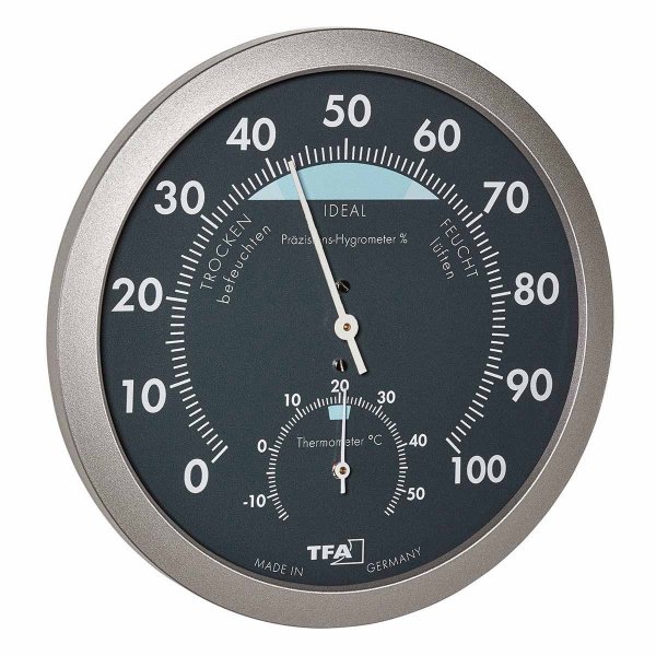 TFA 45.2043.51 termohigrometr tradycyjny czujnik temperatury i wilgotności mechaniczny włókna syntetyczne 120 mm