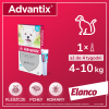 BAYER ADVANTIX dla małych psów – powyżej 4 do 10kg 4 pipety