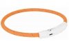 TRIXIE Opaska obroża świecąca USB M–L 45cm/7mm pomarańczowa TX-12704