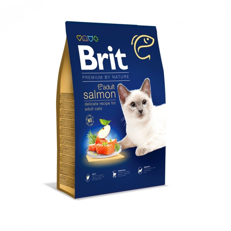 Brit Premium By Nature Cat Adult Salmon 300g