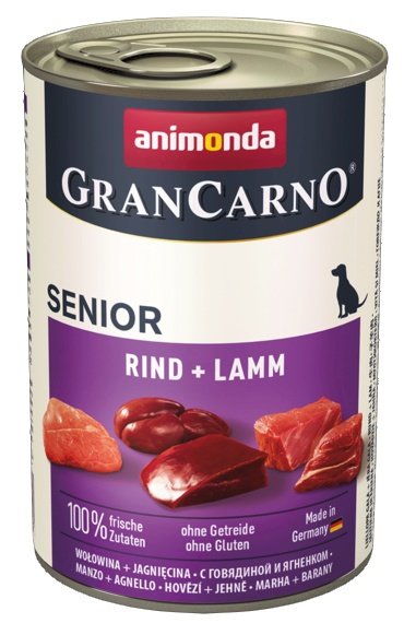 Animonda GranCarno Senior Rind Lamm Wołowina + Jagnięcina 400g