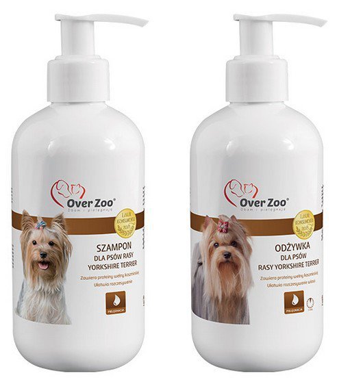 Over Zoo Dwupak Szampon i odżywka  dla psów rasy Yorkshire Terrier  250ml+240ml