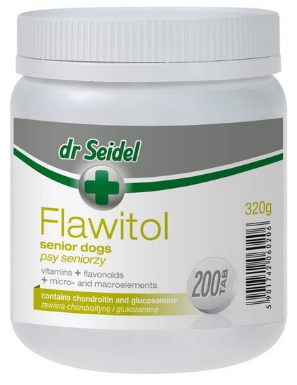 Dr Seidel Flawitol dla psów seniorów 200 tabletek