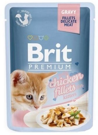Brit Premium Cat Kitten Fileciki z kurczaka w sosie saszetka 85g