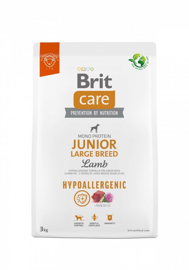 Brit Care Hypoallergenic Junior Large Breed Lamb 3kg