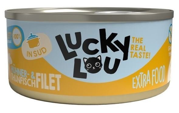Lucky Lou Extrafood Kurczak &amp; Tuńczyk w bulionie puszka 70g
