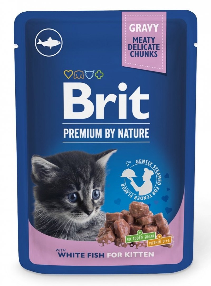 Brit Premium Cat Kitten Białe Ryby saszetka 100g 