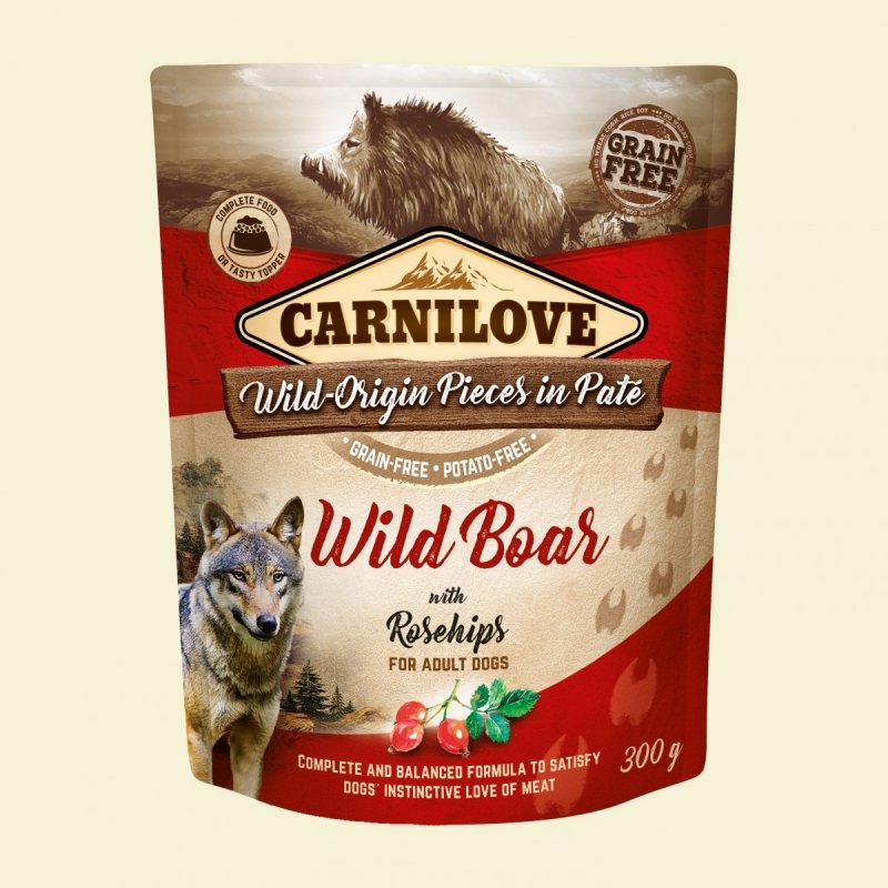 Carnilove Adult Dog Wild Boar Rosehips saszetka 300g