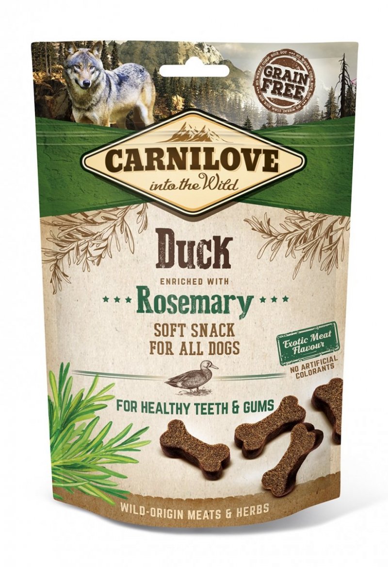 Carnilove Soft Snack  Kaczka z  rozmarynem 200g