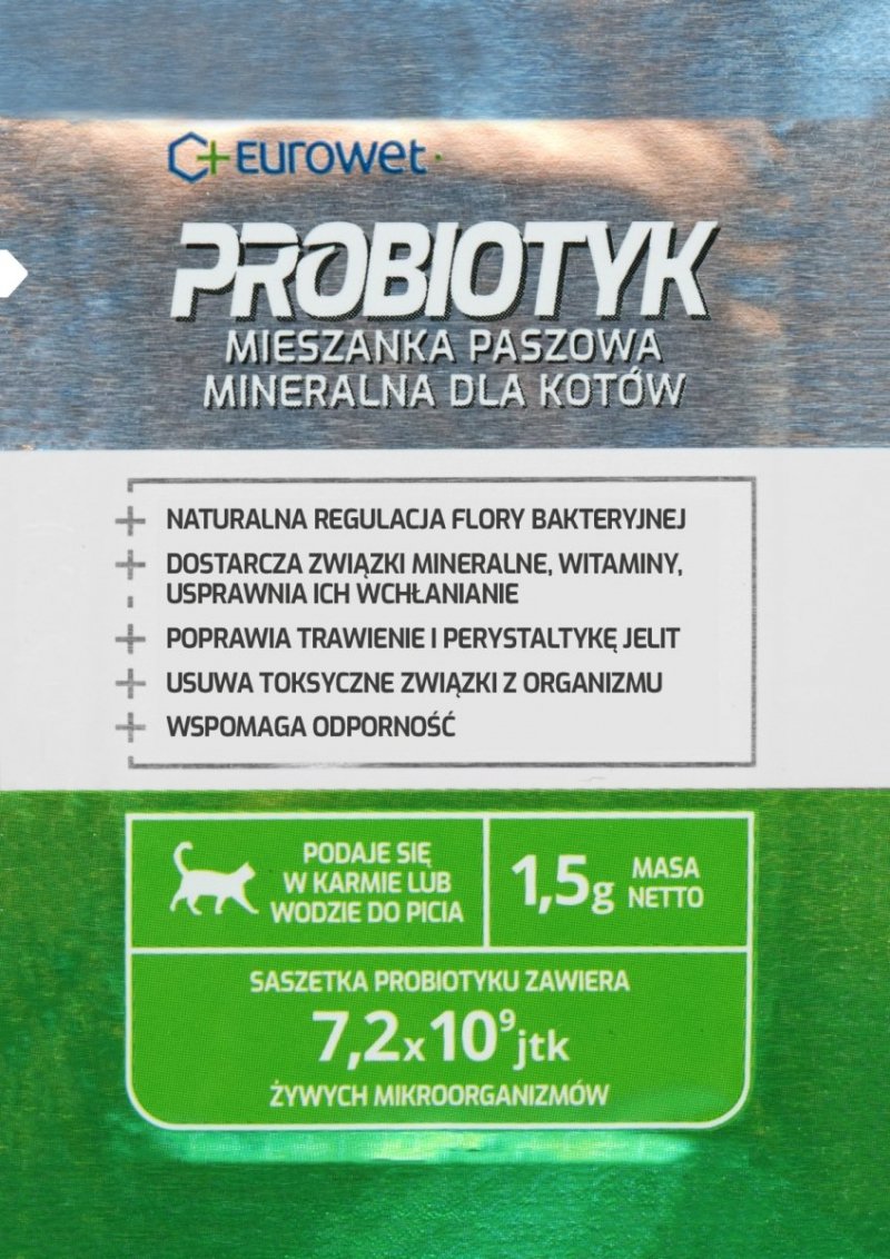 EUROWET Probiotyk dla kotów 1 saszetka 1,5g