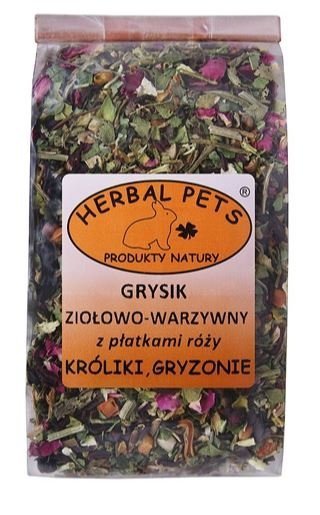 Herbal Pets Grysik ziołowo-warzywny z płatkami róży 100g