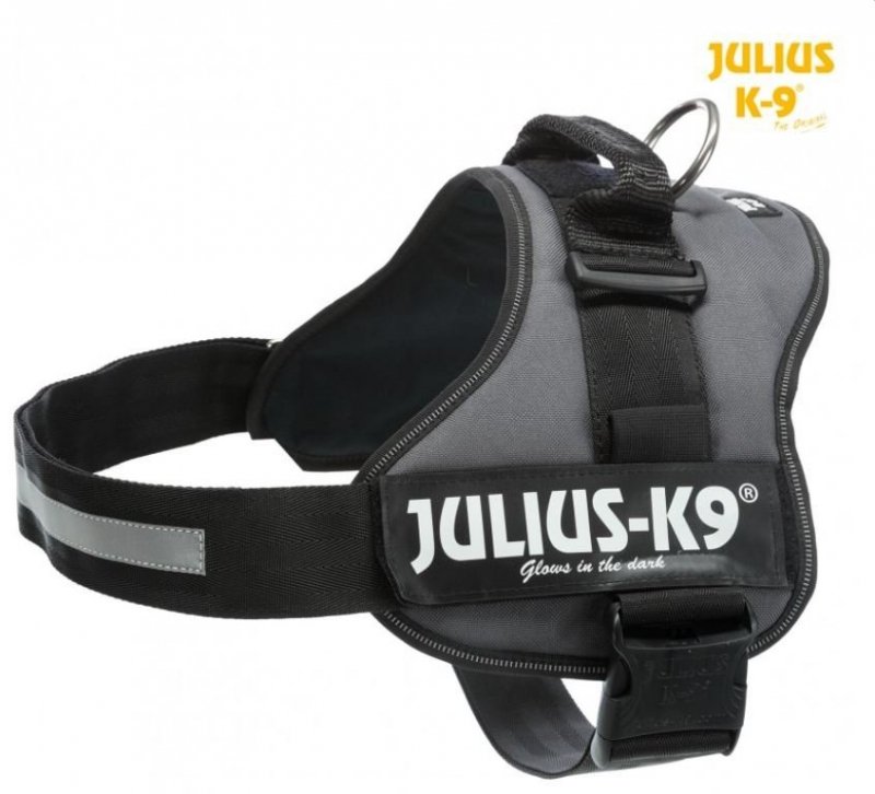  TRIXIE Julius-K9 Szelki dla psa antracyt 3/XL–XXL: 82–116cm/50mm TX-150616