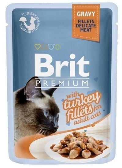Brit Premium Cat Fileciki z indyka w sosie saszetka 85g