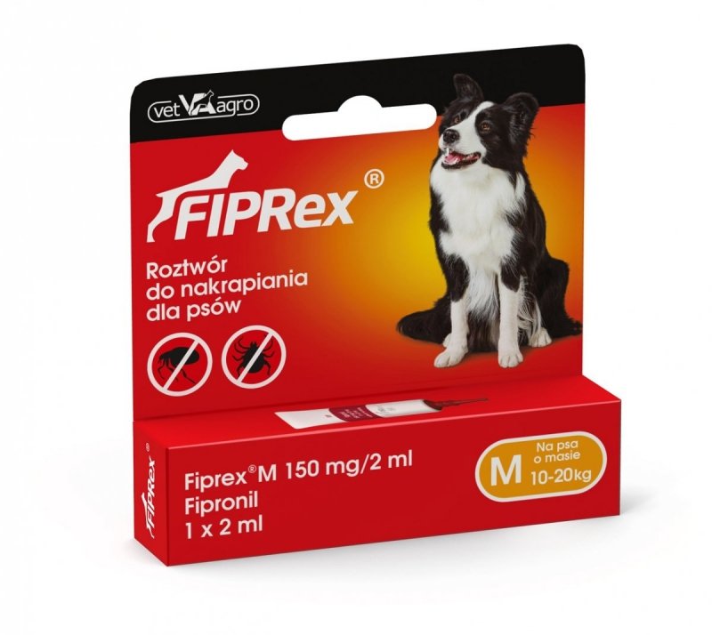 FIPREX Krople przeciw kleszczom i pchłom dla średnich psów (10-20kg)