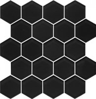 Mozaika Szklana Nero Heksagon 28x25,8 Mozaika Szklana Nero Heksagon 28x25,8