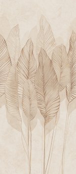 Tubądzin Mild Clay Leaves Dekor gresowy 274,8x119,8