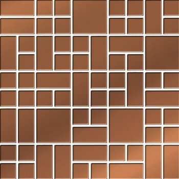 Ceramika Bianca Copper Glass Mosaic 25x25