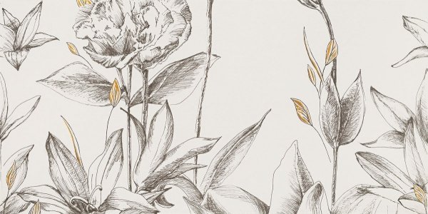 Domino Velo Bianco Flowers 3 Obraz Gresowy 119,8x59,8