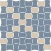 PARADYZ PAR modernizm blue mozaika prasowana k.3,6x4,4 mix 30,86x30,86 g1 309x309 g1 szt