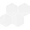 CERAMIKA COLOR hexagon white glossy mosaic 21x26 21,2X30,7 szt g1