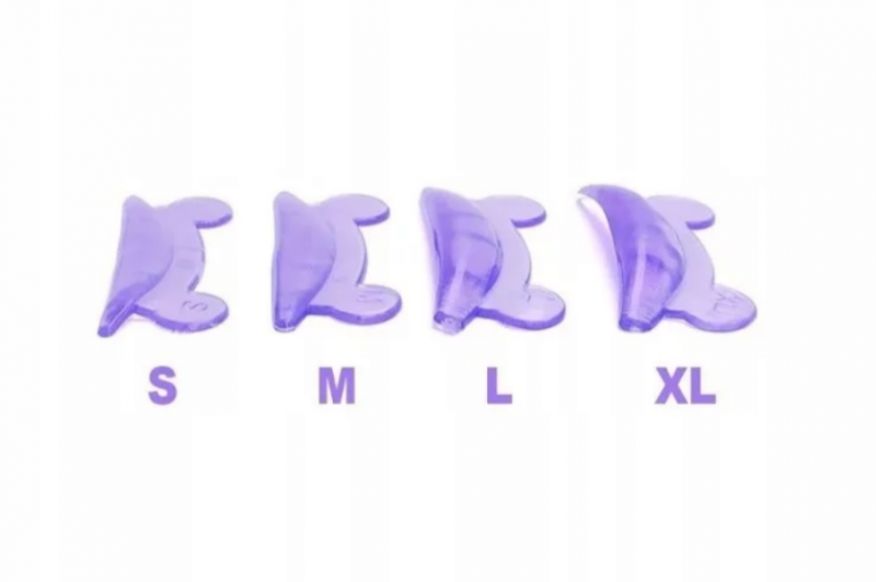 Silikonowe wałeczki wałki formy do liftingu rzęs ProjectLashes Violet Mice 4 pary