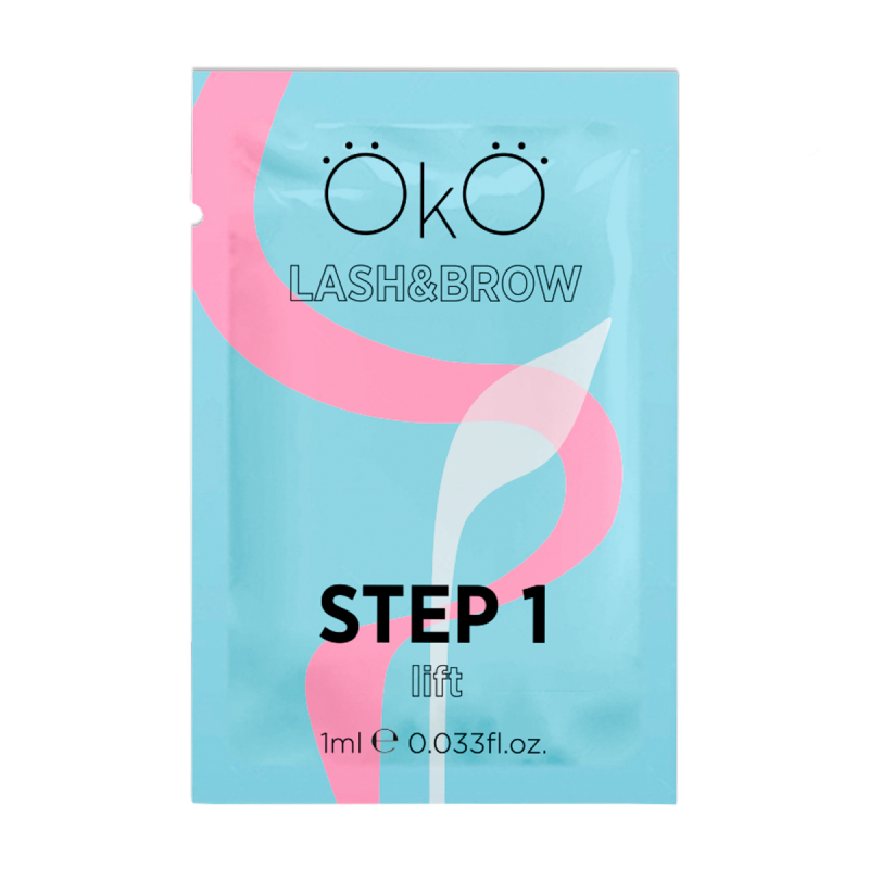 Preparat do laminowania rzęs i brwi STEP 1 LIFT, pudełko 5 saszetek